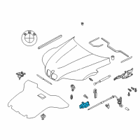 OEM 2001 BMW Z3 Hood Lock Diagram - 51-23-8-122-269