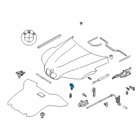 OEM BMW 325is Upper Part Of Hood Lock Diagram - 51-23-8-122-267