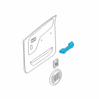 OEM 2001 Nissan Frontier Rear Door Armrest Diagram - 80940-9Z701