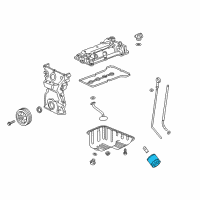 OEM 2015 Chevrolet Spark EV Filter, Oil Diagram - 96985730