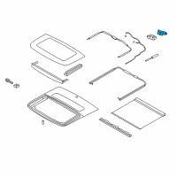 OEM 2015 Hyundai Veloster Motor Assembly-PANORAMAROOF(Roller) Diagram - 81671-2V010