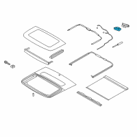 OEM 2014 Hyundai Veloster Motor-Panoramaroof Glass Diagram - 81671-2V000