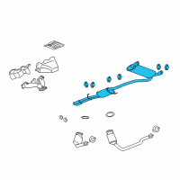 OEM Saturn Muffler & Pipe Diagram - 25891670