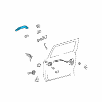 OEM 2007 Toyota FJ Cruiser Handle, Outside Diagram - 69210-35160