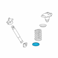 OEM 2019 Lexus RX350 INSULATOR, Rear Coil Spring Diagram - 48258-48030