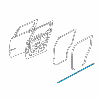 OEM Ford Explorer Sport Trac Lower Weatherstrip Diagram - 8A2Z-78253A44-A