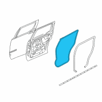 OEM 2010 Ford Explorer Sport Trac Door Weatherstrip Diagram - 8A2Z-7825325-A