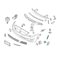 OEM 2015 BMW 535i GT Side Marker Reflector Left Diagram - 63-14-7-199-627