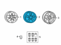 OEM 2019 Jeep Wrangler Aluminum Wheel Diagram - 6BZ411STAA