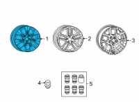 OEM Jeep Wrangler Aluminum Wheel Diagram - 6BZ431STAA