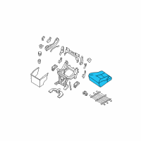 OEM 2007 Nissan Quest Cushion Assy-Rear Seat Diagram - 88300-ZM30B