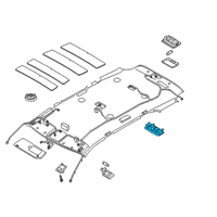 OEM Hyundai Palisade Room Lamp Assembly Diagram - 92850-S8000