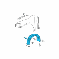 OEM 2011 Toyota Camry Fender Liner Diagram - 53875-06060