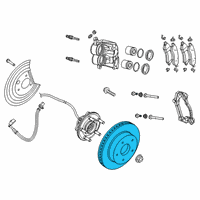 OEM 2019 Ram 1500 Brake Rotor Diagram - 68237063AB