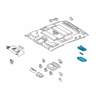 OEM Toyota Tacoma Dome Lamp Assembly Diagram - 81240-60060-C0