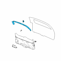 OEM 2005 Chevrolet Trailblazer Molding Asm-Lift Gate Window Garnish *Cashmere E Diagram - 15115134