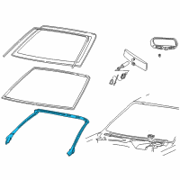 OEM 1998 Ford Mustang Weatherstrip Diagram - F4ZZ-7603110-A