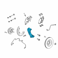 OEM 2016 Lincoln MKS Caliper Support Diagram - GB5Z-2B292-A