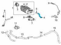 OEM Lexus NX450h+ Hose, Fuel Emission Diagram - 77249-42130