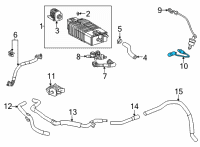 OEM Toyota RAV4 Prime Lower Oxygen Sensor Diagram - 89467-42190