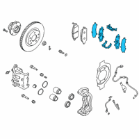 OEM 2021 Infiniti QX50 Hardware Kit-Front Disc Brake Pad Diagram - D1080-4GA0B