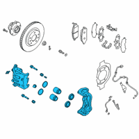 OEM 2019 Infiniti QX50 CALIPER Assembly-Front RH, W/O Pad & SHIM Diagram - 41001-4GS0A