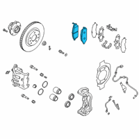 OEM 2020 Infiniti QX50 Front Disc Brake Pad Kit Diagram - D1060-5NA0A