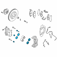 OEM 2021 Infiniti Q60 Seal Kit-Disc Brake Diagram - D1ABM-4GA0A