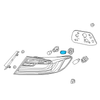 OEM Bulb, Wedge (12V 21W) (Amber) (Stanley) Diagram - 33303-S2R-003