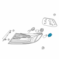 OEM 2003 Honda Accord Socket (T20W S3) Diagram - 33514-S50-003