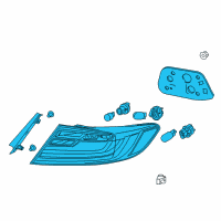 OEM 2017 Honda Accord Taillight Assy., R. Diagram - 33500-T3L-A11