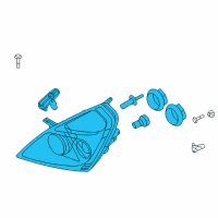 OEM 2014 Kia Sedona Passenger Side Headlight Assembly Diagram - 921024D080