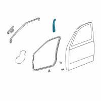 OEM 2003 Lexus LS430 Weatherstrip, Front Door, No.3 LH Diagram - 67866-50011