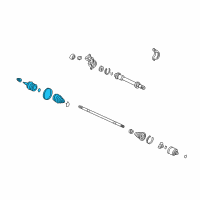 OEM 2009 Honda Ridgeline Joint Set, Outboard Diagram - 44014-SJC-A12