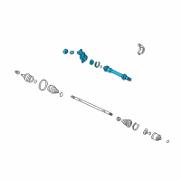 OEM 2009 Honda Ridgeline Shaft Assembly, Half Diagram - 44500-SJC-A00