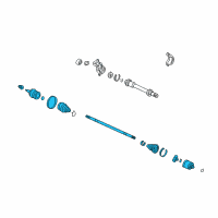 OEM 2012 Honda Ridgeline Driveshaft Assembly, Driver Side Diagram - 44306-SJC-A11