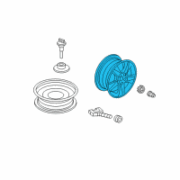 OEM 2014 Acura TSX Disk, Aluminum Wheel (17X7) (1/2J) (TPMS) (Enkei) Diagram - 42700-TL2-A81