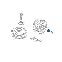 OEM 2014 Acura TSX Cap Assembly, Aluminum Wheel Center Diagram - 44732-TL2-A10