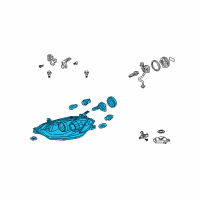 OEM Acura Left Headlight Unit Diagram - 33151-STK-A11