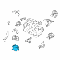 OEM Acura Mounting Rubber Assembly, Engine Diagram - 50830-TZ4-A01