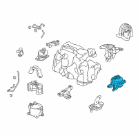 OEM Acura TLX Rubber, Transmission Mounting Diagram - 50870-TZ4-A02