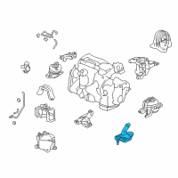 OEM Acura TLX Mounting Rubber Assembly, Transmission Diagram - 50850-TZ4-A01
