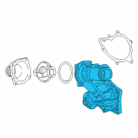 OEM 1994 BMW 840Ci Water Pump Diagram - 11-51-0-004-164