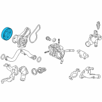 OEM 2017 Honda HR-V Pulley, Water Pump Diagram - 19224-51B-H01