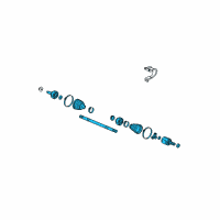OEM Honda Fit Driveshaft Assembly, Driver Side Diagram - 44306-SAA-E00