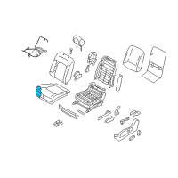 OEM 2013 Nissan Murano Pad-Front Seat Back Diagram - 87361-1AB1A