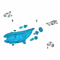 OEM 2014 Honda CR-V Light Assembly, R Head Diagram - 33100-T0A-A01