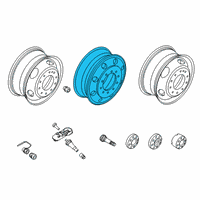 OEM 2020 Ford F-350 Super Duty Wheel, Alloy Diagram - LC3Z-1007-K