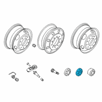 OEM 2022 Ford F-350 Super Duty Wheel Cap Diagram - JC3Z-1130-B