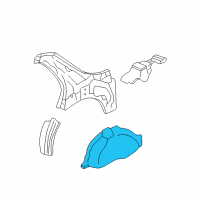 OEM Acura Integra Wheelhouse, Right Rear Diagram - 64330-ST8-A00ZZ